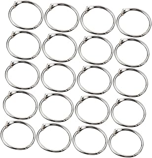 MAGICLULU 150 Peças Porta-Chaves Chaveiro Anéis Fichário Transparente Fichário Clipe Anéis Pequenos Fichário De Folhas Soltas Anéis De Papel Diário Fichário Anéis De Escritório Anéis De