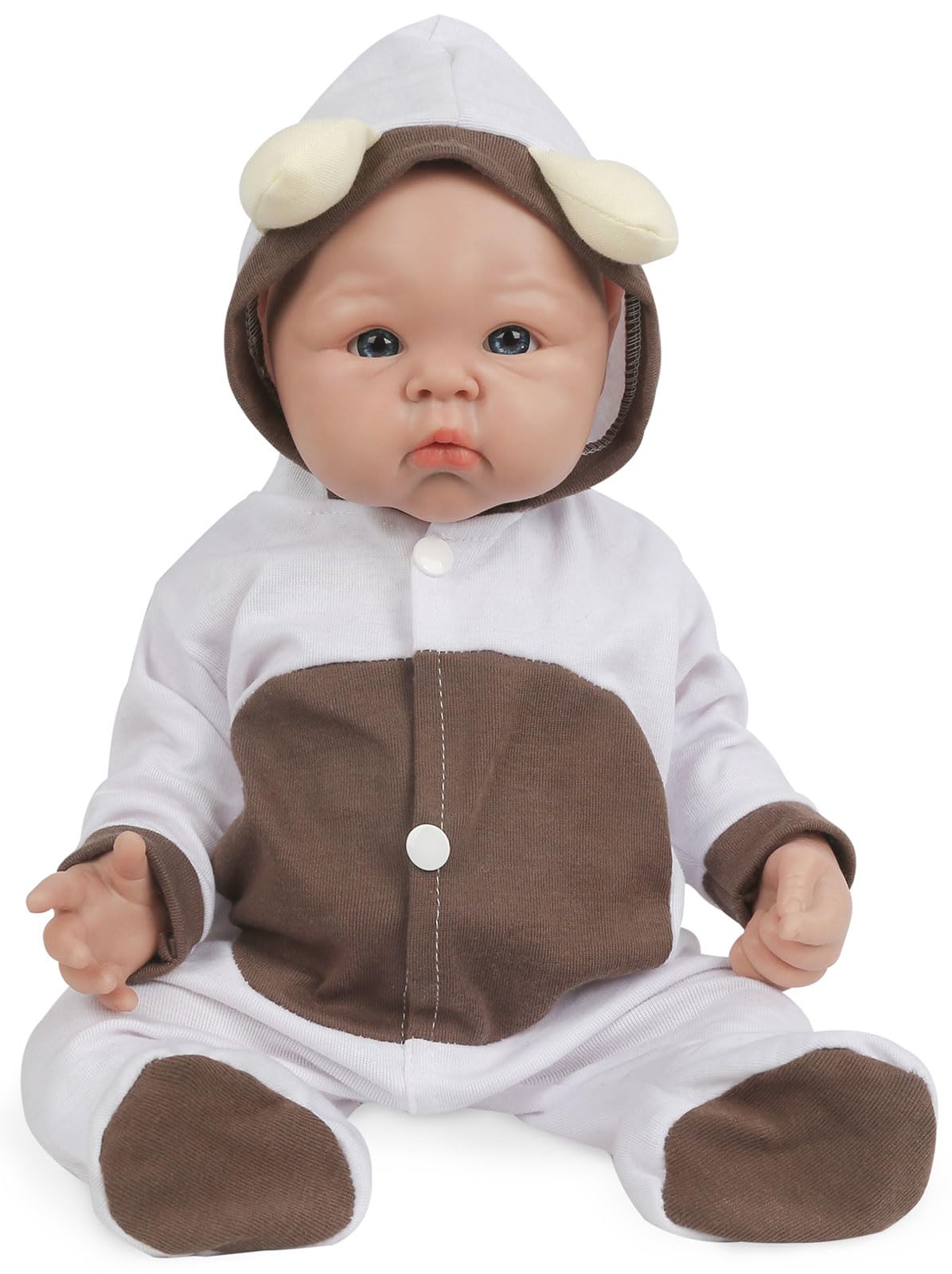 Vollence 19 inch Realistic Reborn Silicone Baby Dolls Lifelike Newborn Babies with Feeding Kit & Gift Box -Girl