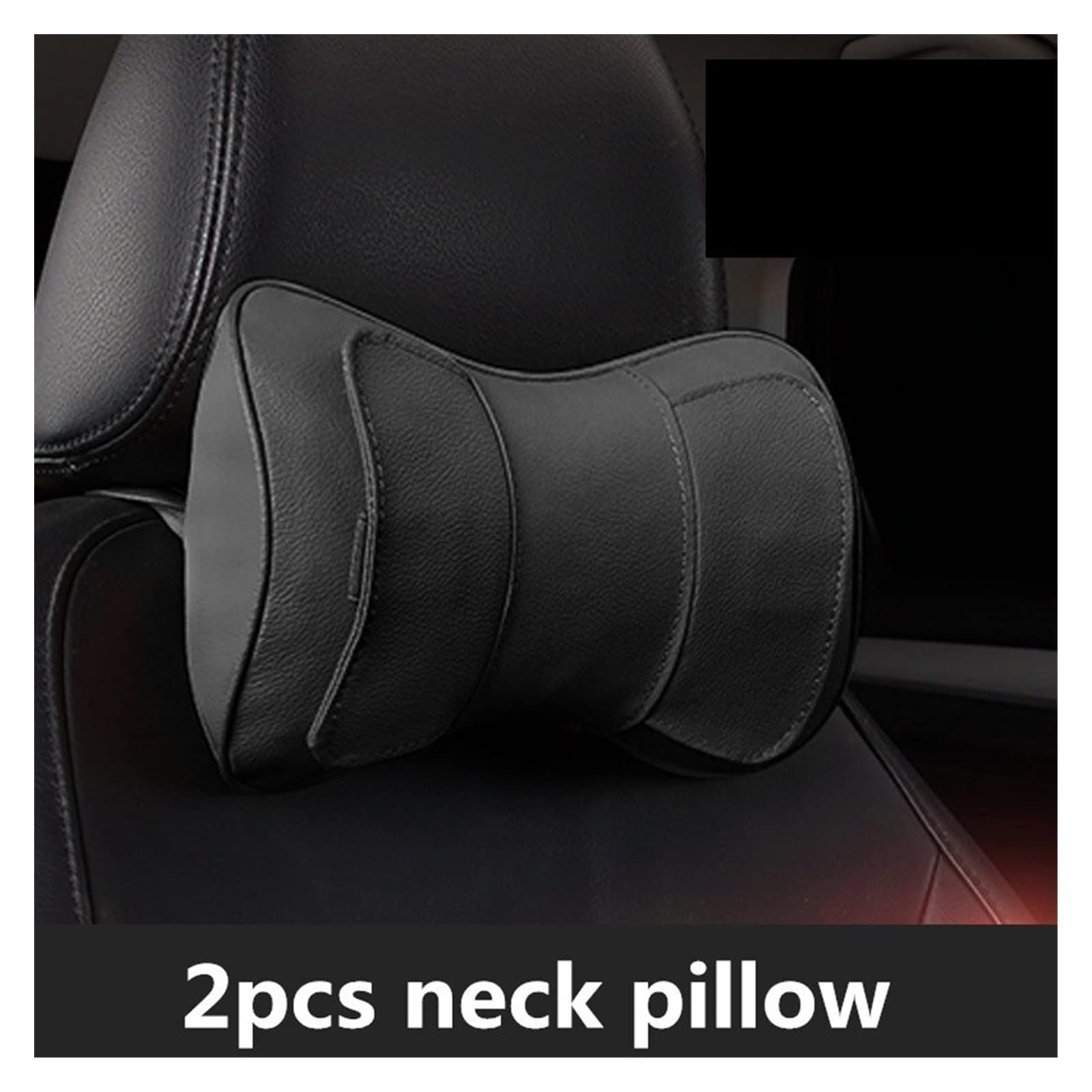 Cuscino per poggiatesta per seggiolino Auto Compatibile con Cuscino per Testa di Supporto per Collo Automatico Nero Accessori in Cotone PP Interni per Uomo (Color : 2pcs Beige)