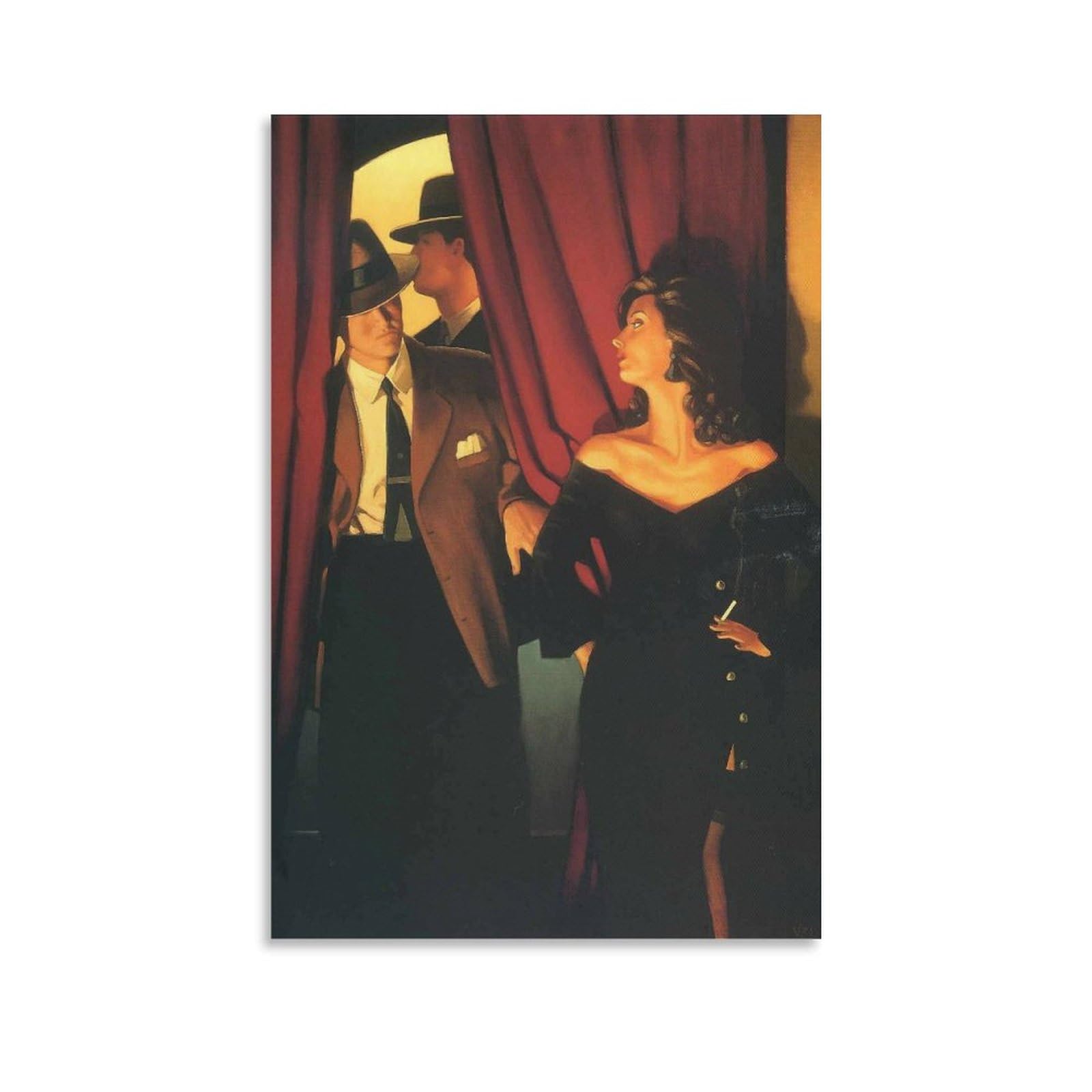 The Purple Cat by jack_vettriano Wall Art Prints Poster Art Poster Canvas Painting Decor Wall Print Photo Home Modern Decorative Posters 12x18inch(30x45cm)