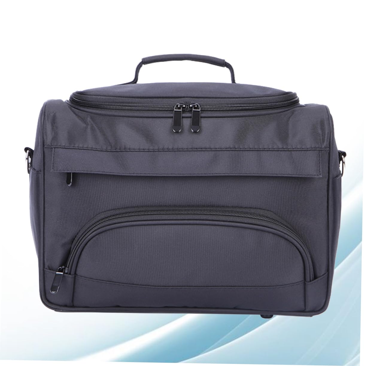 Paquet de Rangement pour Outils de Coiffure Noir en Tissu Bandoulière | Multi Compartiments, pour Matériel de Salon et Accessoires, Format Pratique pour Transport Quotidien