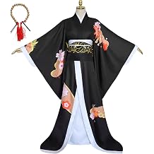 Unisex Men Anime Black Kimonos Cosplay Costume Women Robe Cloak Cape Uniform Halloween Outfits Suit Full Set
