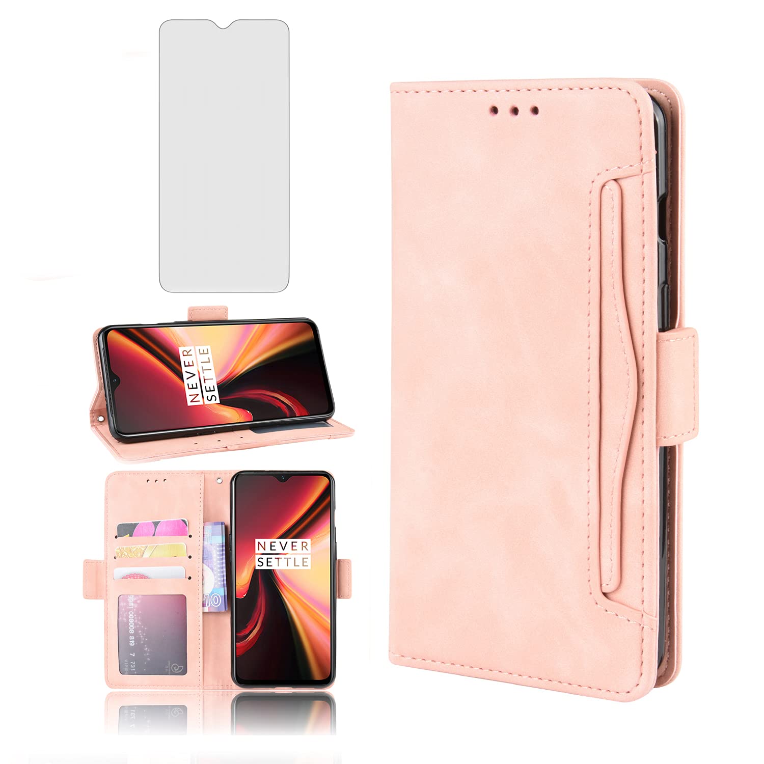 Asuwish Cover per OnePlus 7/6T con Pellicola Vetro Temperato Vetrino
