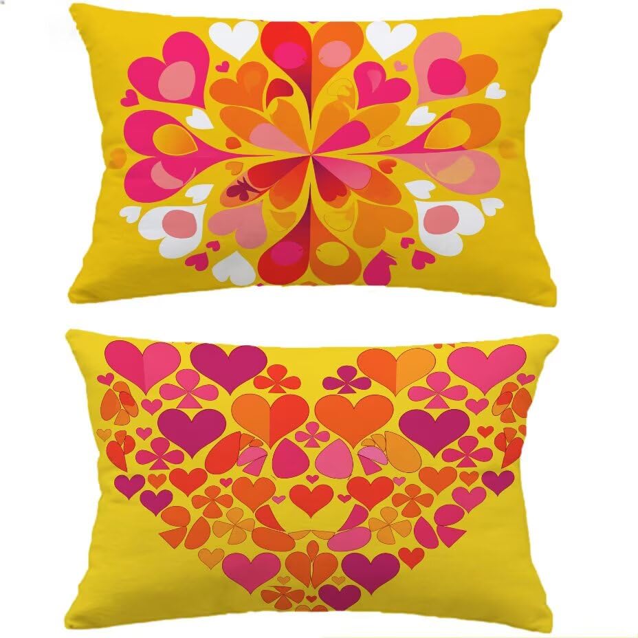 Housses de coussin de jardin 50x70 texture lin haut de gamme chic jaune