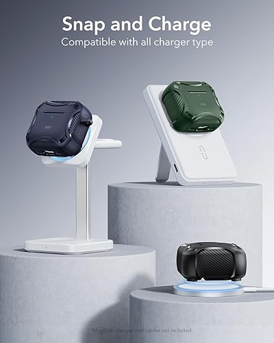 Miniatura 7 de ESR Funda para AirPods 4, compatible con AirPods de 4 generación (2024), compatible con MagSafe, potente protección contra caídas, tapa magnética,
