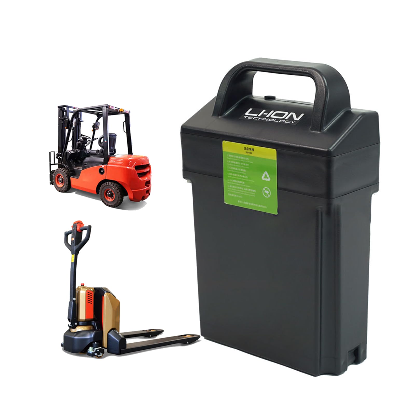 Batteria per transpallet Elettrico da 24 V 20 Ah, Batteria per Carrello elevatore Elettrico da 24 Volt, batterie LiFePO4 da 24 V per Kit Motore MT12/EPT12-EZ da 0-500 W
