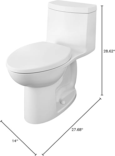 Miniatura 8 de American Standard 2535128 Cadet Loft - Inodoro alargado de altura derecha, color blanco