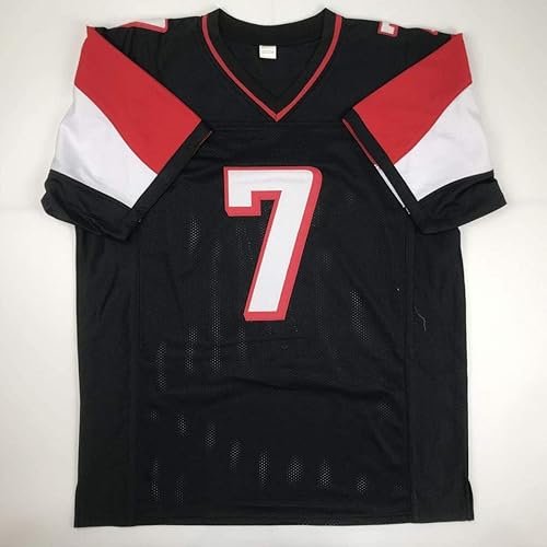 Miniatura 4 de Autographed/Signed Michael Mike Vick Atlanta Black Football Jersey PSA/DNA COA