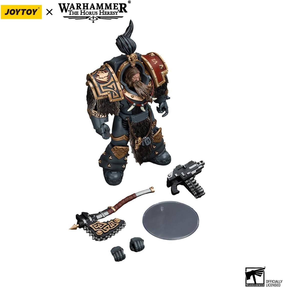 JOYTOY Warhammer 40K Space Wolves Varagyr Wolf Guard Squad Varagyr Terminator 2 Action Figure Mecha 1:18 Scale Joy Toy Collection Model 5.35 inch