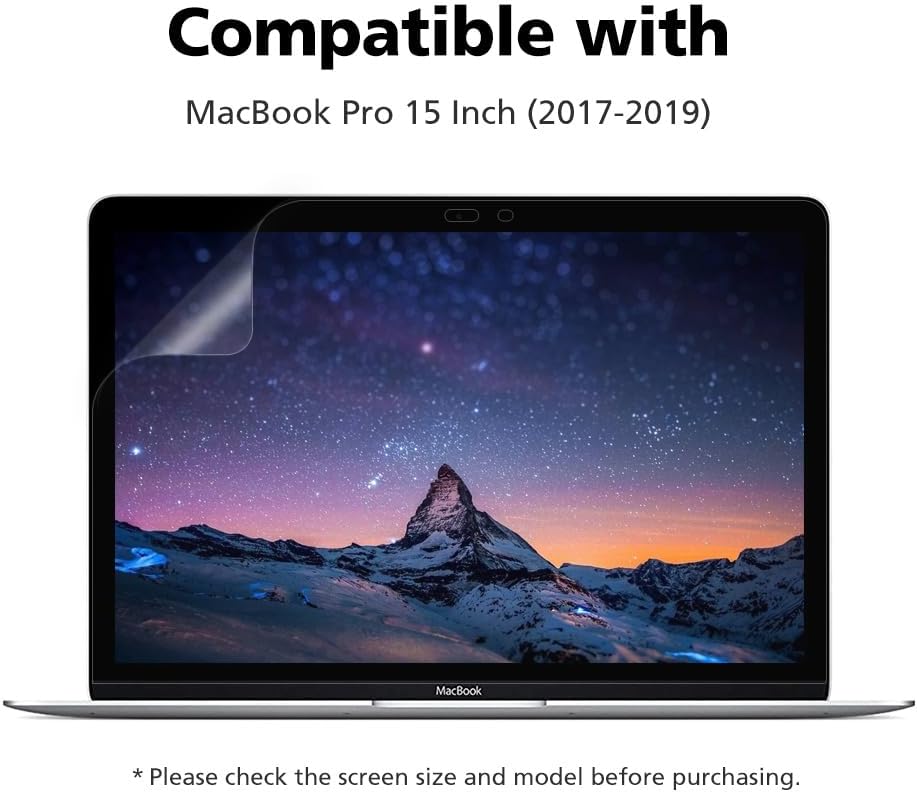 2-Pack Anti-Glare (Matte) Screen Protector for MacBook Series | Anti-Fingerprint | Reducing Eye Fatigue with Blue Light Blocking Filter (Macbook Pro 15" (2019~2017))