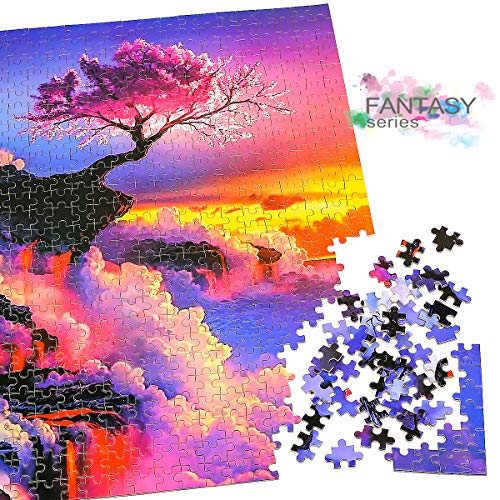 Ingooood- Jigsaw Puzzle 1000 Pieces For Adult- Fantasy Series- Cherry Blossom On Lava_Ig-1266 Entertainment Wooden Puzzles Toys #TOP6