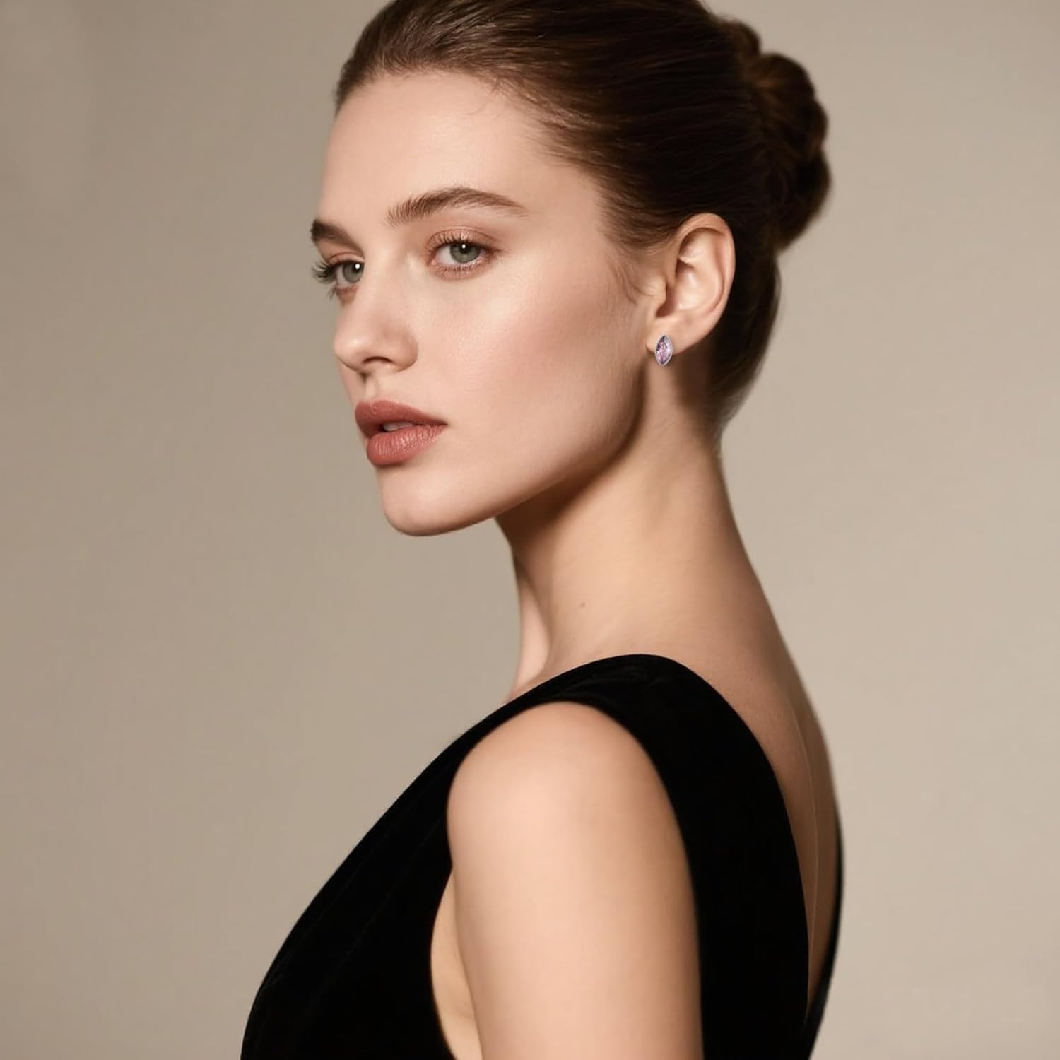 EVEVIC Austrian Crystal Marquise Leverback Drop Earrings for Women Trendy 14K White Gold Plated Hypoallergenic Dangle Earring Jewelry Gift - Image 5