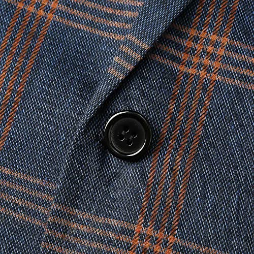 Blazer masculino casual esportivo slim fit com estampa xadrez de um botão jaqueta leve terno molhado