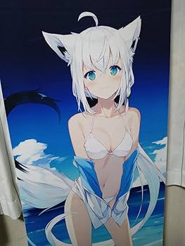 【白上フブキ】等身大タペストリー Amazon.co.jp: ホロライブ 白上フブキ 等身大タペストリー