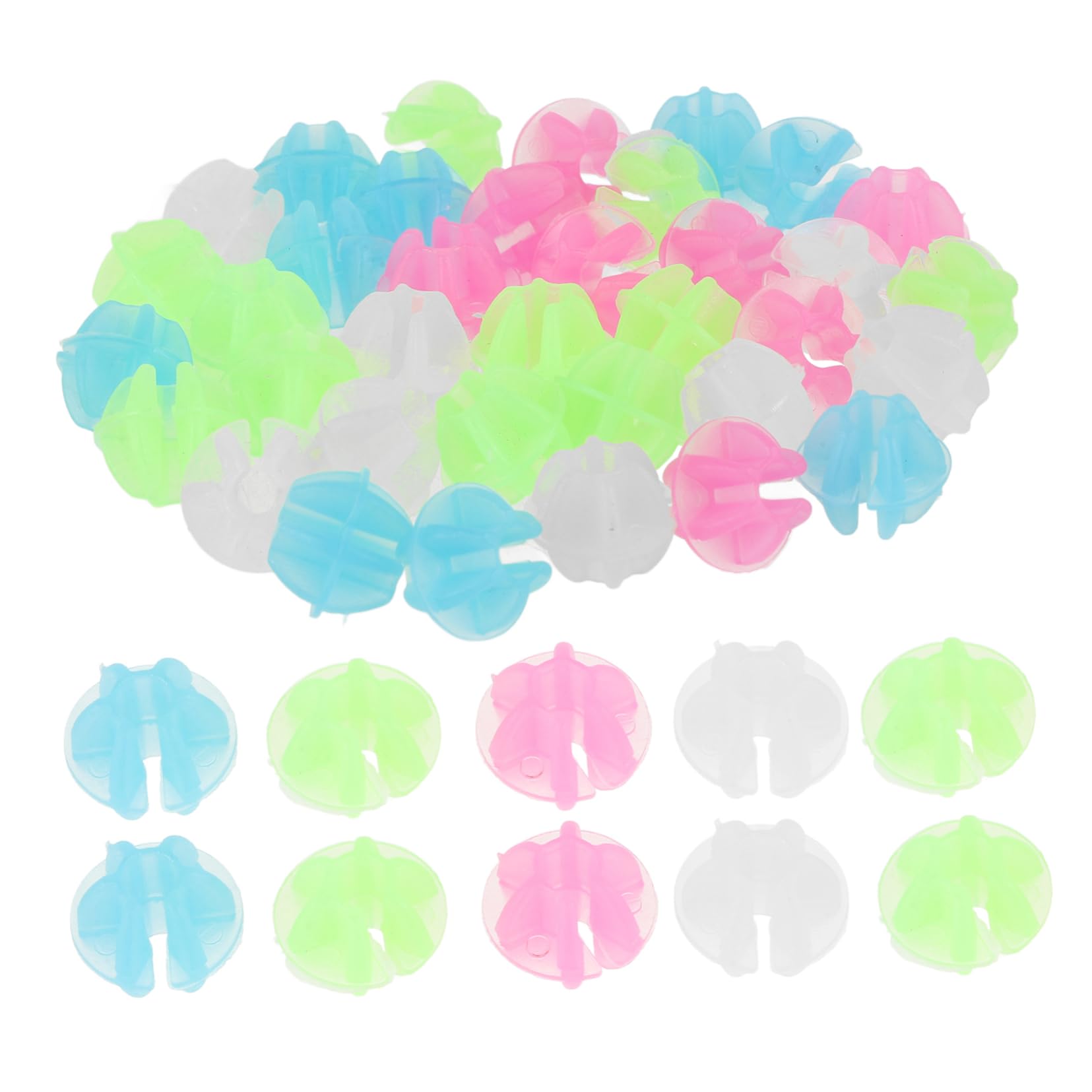 Toddmomy 108Pcs Luminous Bike Wheel Beads Plastic Clip Decorations for Bicycle Spokes Easy Install Bright Beads for Bikes Enhance Visibility Style