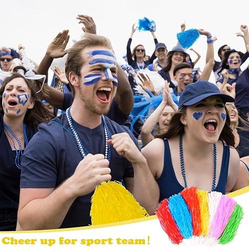 Miniatura 5 de Lovecheer 24 pompones de plástico de animadora con asa para animadoras deportivas y bailar