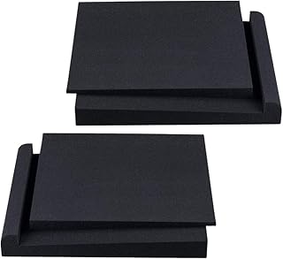 Almofadas de Isolamento Acústico Com 2 Caixas de Som de Espuma para Monitor de Estúdio Almofada de Isolamento de Caixas de Som de Espuma Acústica de Alta Densidade para Melhorar O