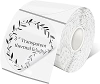 Vista 14 de Etiquetas adhesivas térmicas redondas azules de 2 pulgadas, etiquetas térmicas directas circulares autoadhesivas, etiquetas adhesivas multiusos