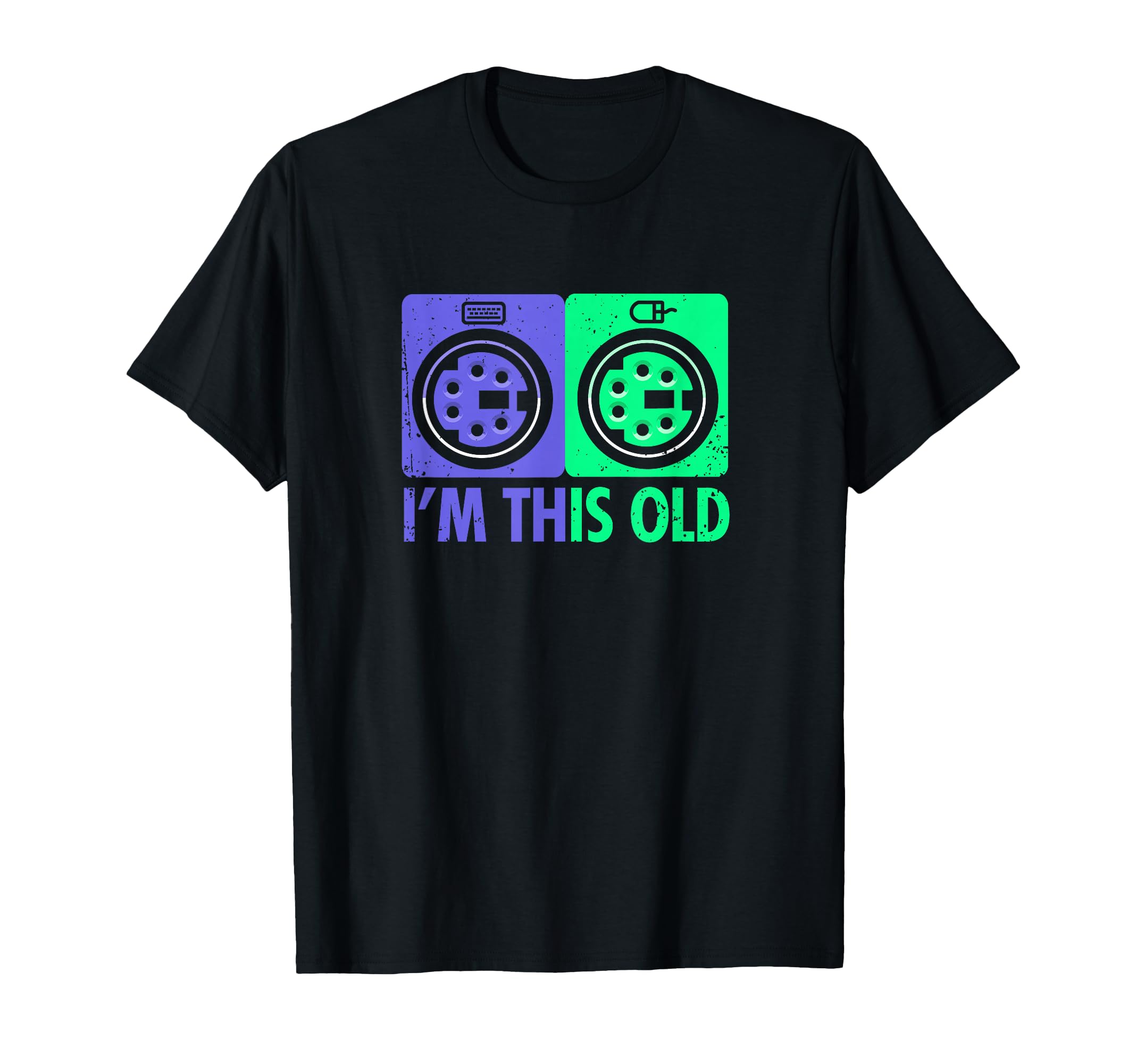 Nerdshizzle Tees I'm This Old Retro 1990s Informatica Professionista IT Maglietta Unisex Ragazzi Nero T-Shirt Classic Manica Lunga S