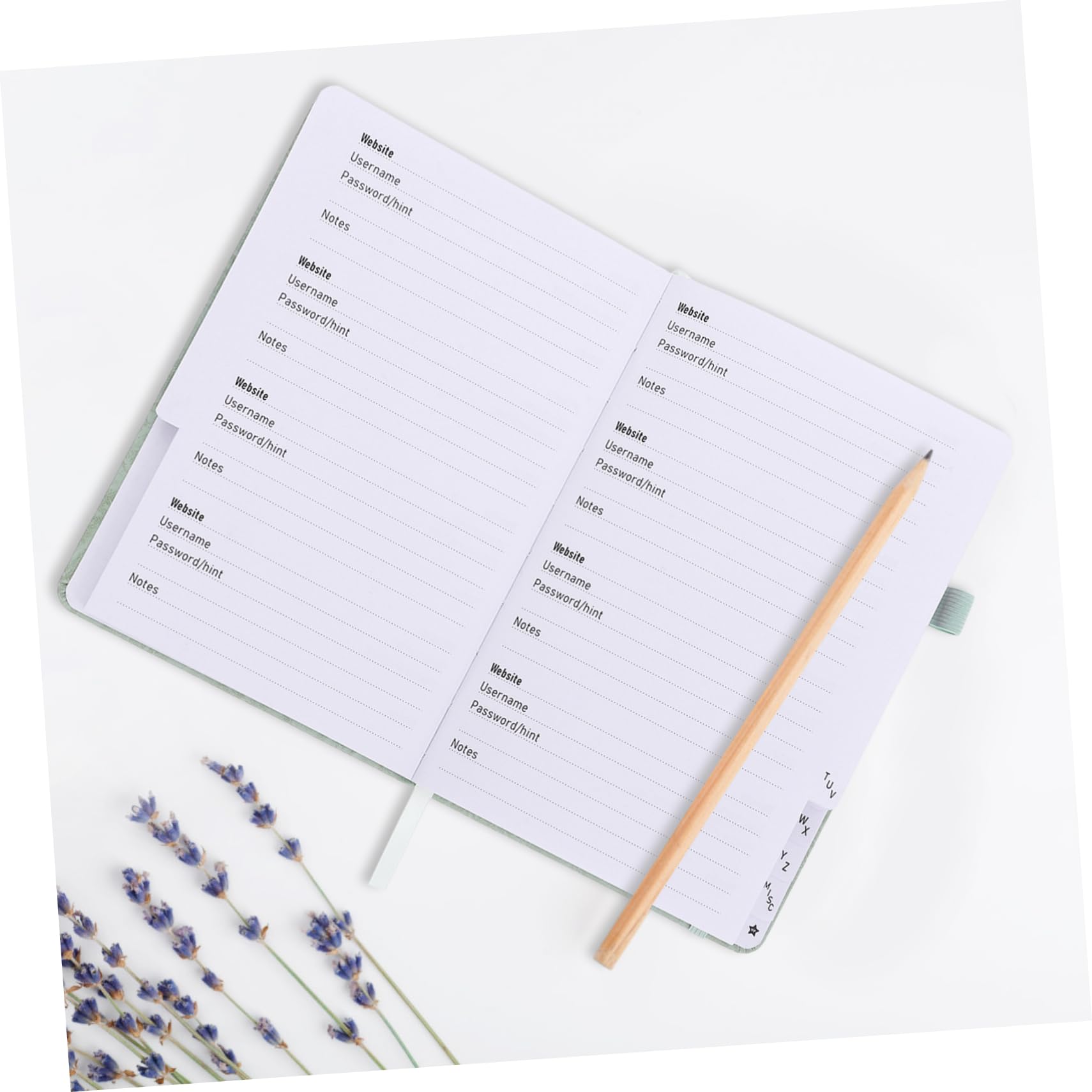 Kleines zum Sicheren Speichern von Passwörtern und Internetadressen Passwort Notizbuch aus Pu und Papier B6 Tragbarer Website Adress Notizblock