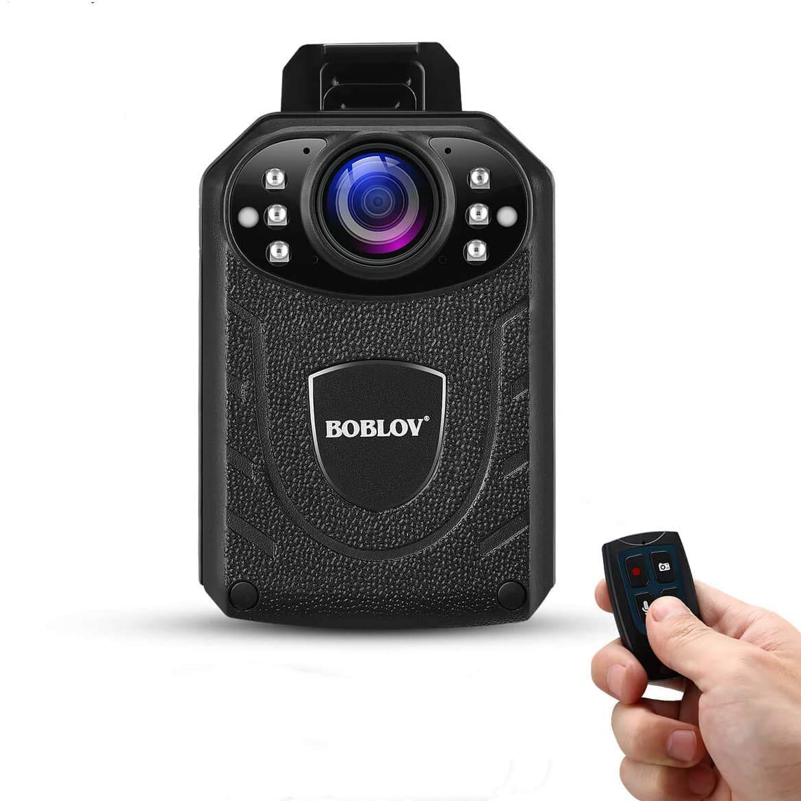 KJ21Pro Body Camera with Remote Control,Body Camera with External Lens, 1296P Police Body Mounted Camera 8Hours Recording, Body Wearable Camera with Audio Night Visio (KJ21PRO)