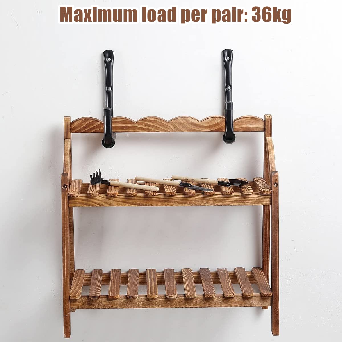 6 Ganci Per Garage Heavy Duty - In Acciaio Zincato Con Rivestimento EVA, Portata 18kg Caduno, Per Scale, Bici, Attrezzi - Foto 2