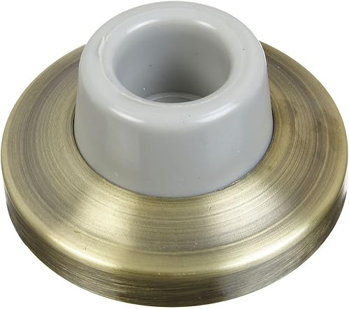 National Hardware N336-313 V1935 Tope de puerta de pared en latón antiguo