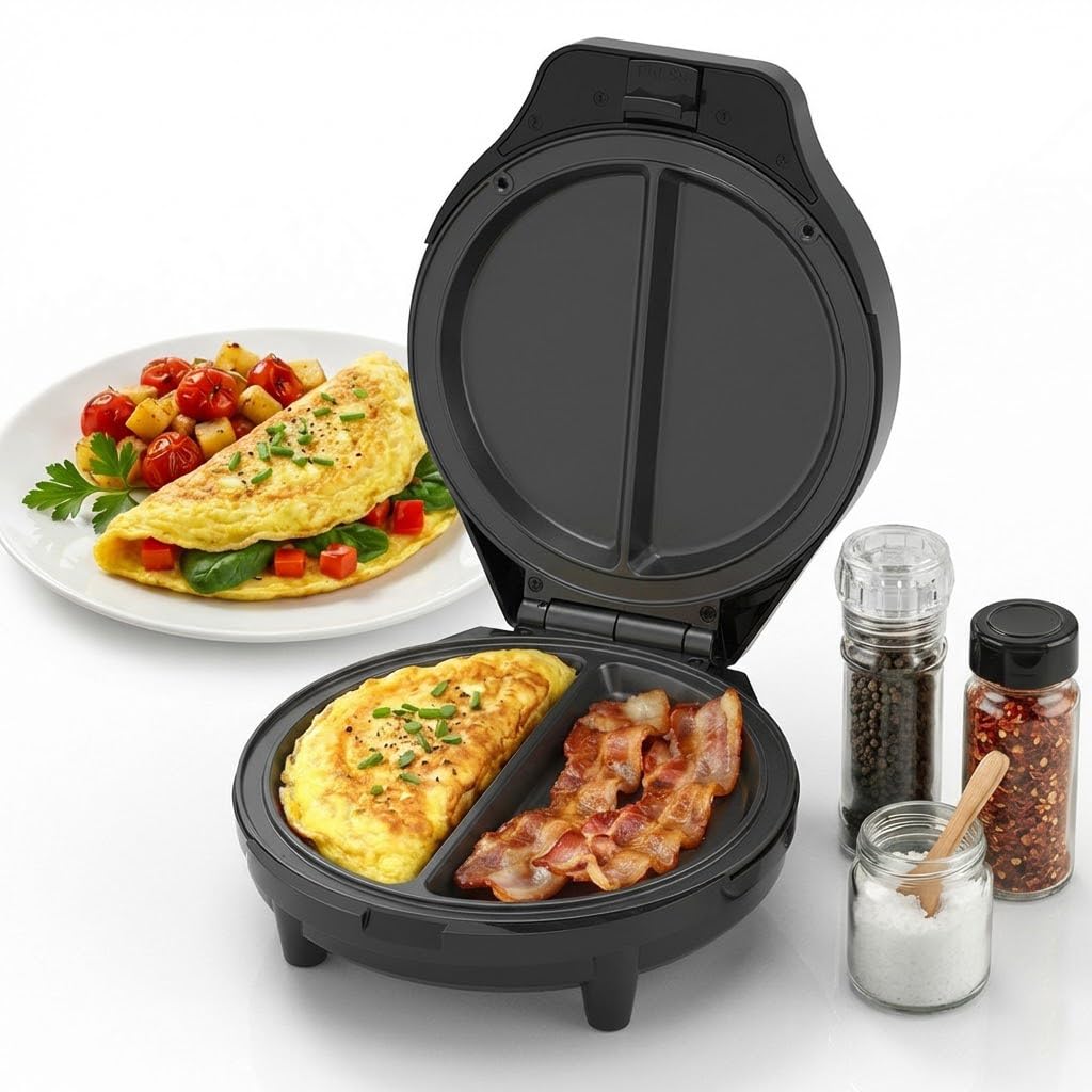 Dual-Zone Electric Omelette Maker