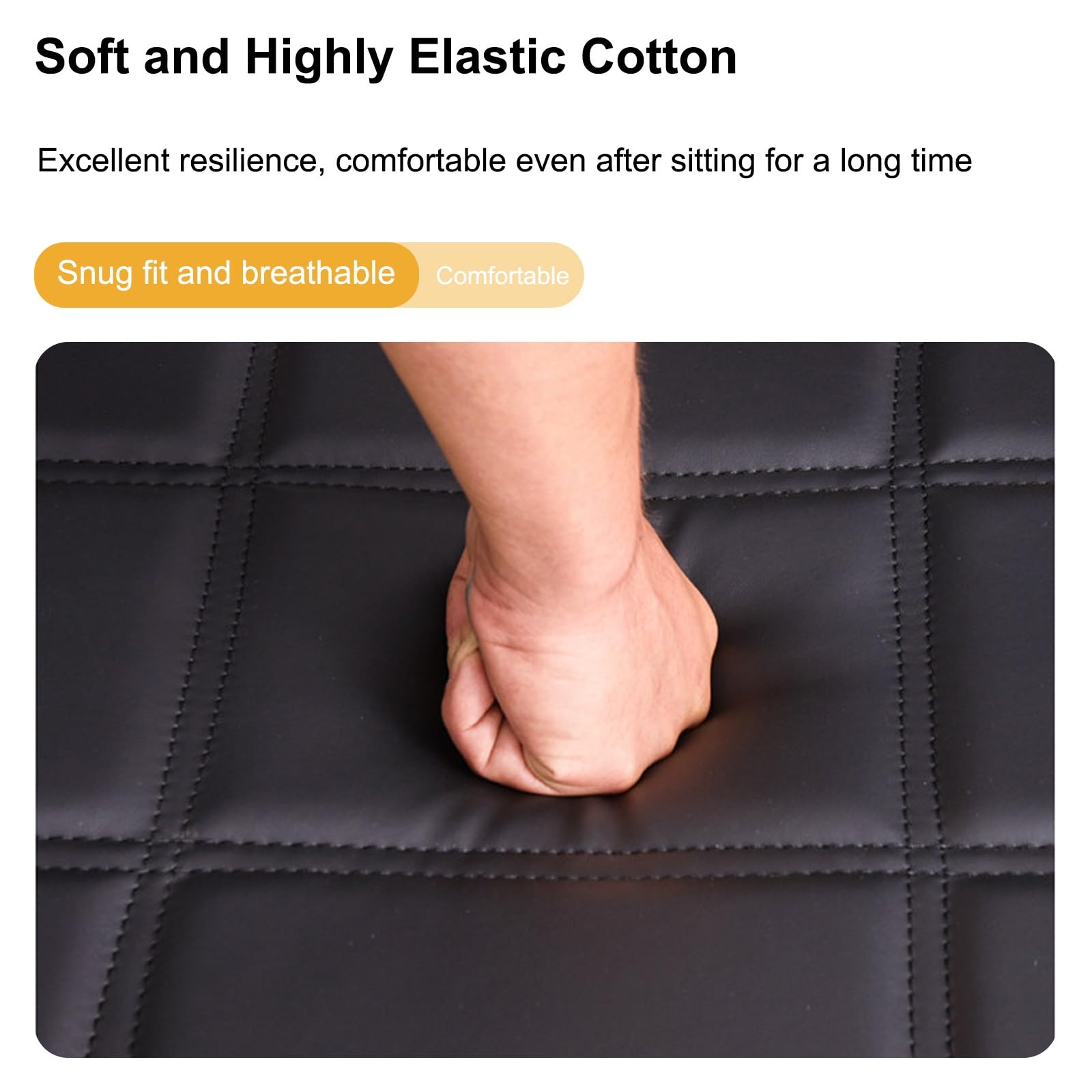 Wartebank, Empfangsstuhl aus Leder mit Metallgestell und ergonomischer Rückenlehne, für Büro, Klinik, Lounge, Empfang, Wartezimmer (Schwarz 152 cm)