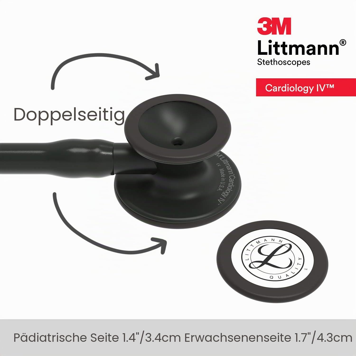 3M Littmann CORE Digital-Stethoskop (EU), 8490, Bruststück, Schlauch & 3M FBA_6168 Littmann Cardiology IV Diagnostisches Stethoskop