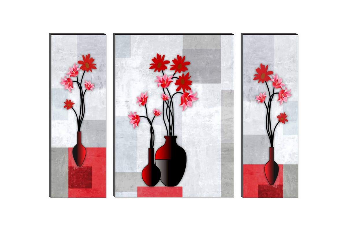 SAF paintings UV Textured Flower Print Framed Painting Set of 3 for Home Decoration (Synthetic, 12 inch x 18 inch, Set of 3) SANFJMA62 (B07XJYNPNQ) Amazon Price History, Amazon Price Tracker