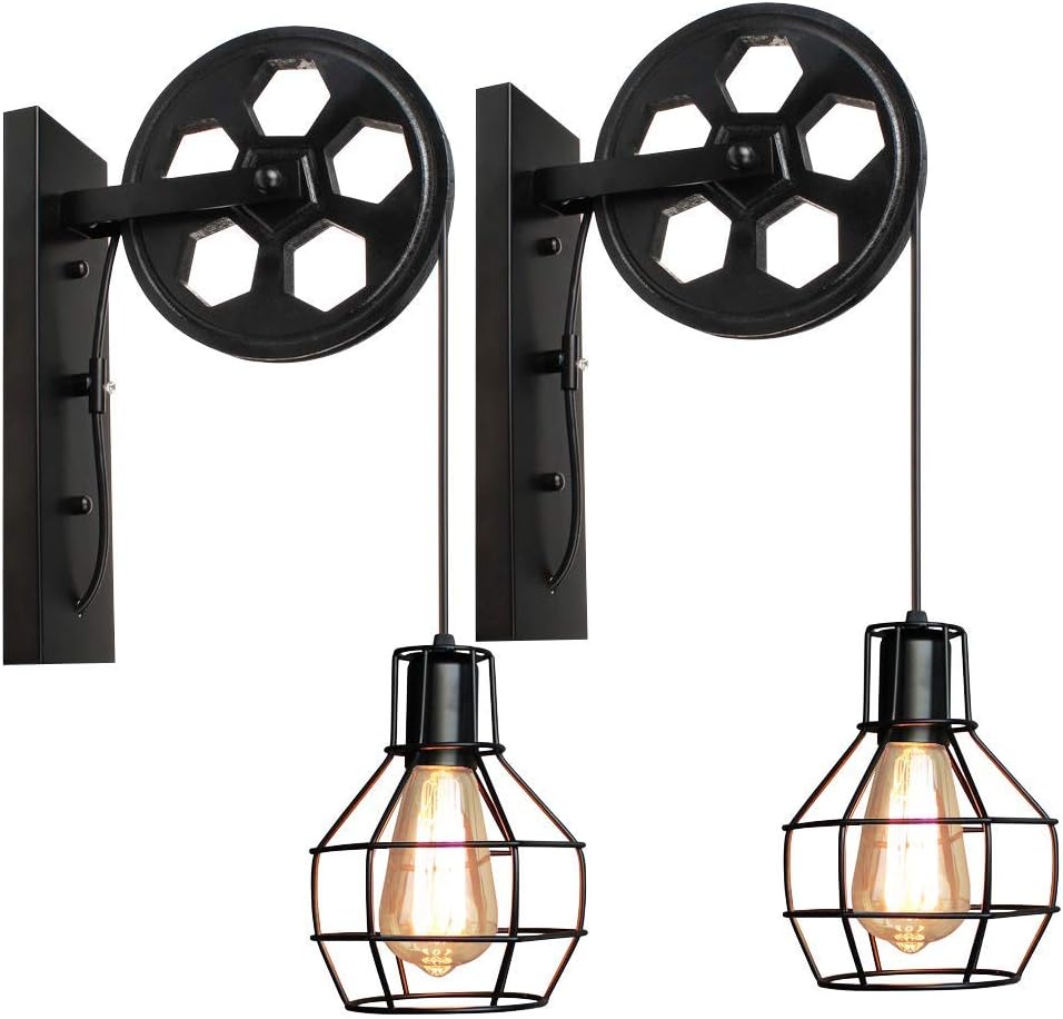 KAWELL Créatif Vintage Pendentif Lumière Rétro Industriel Lustre Fer Conduite D'eau Suspendre Lumière Art Déco E27 60W Maximum Pour Café Bar Restaurant Cuisine