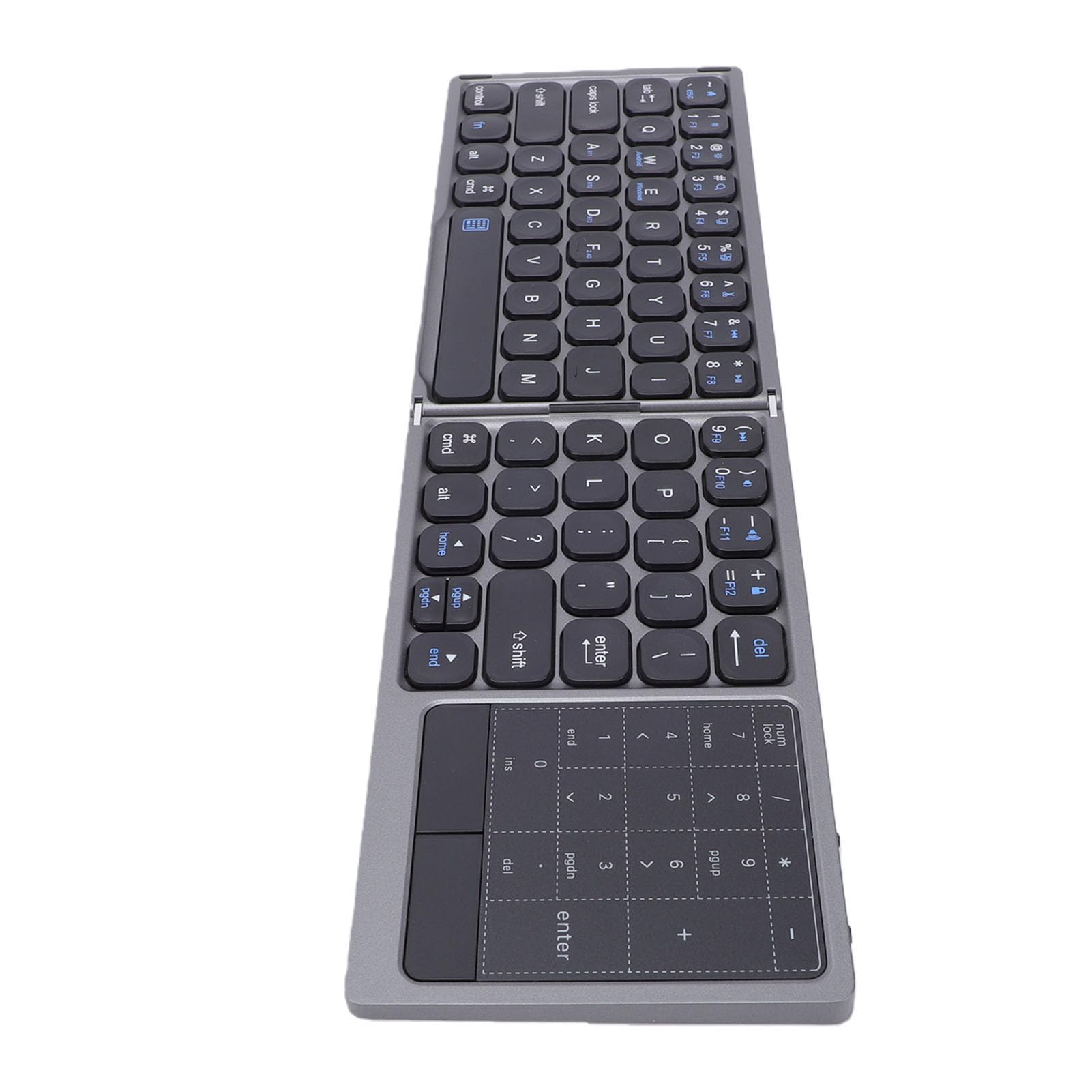 Tastiera Bluetooth Pieghevole, Wireless 2.4G con Tastierino Numerico e Touchpad per Telefoni Tablet