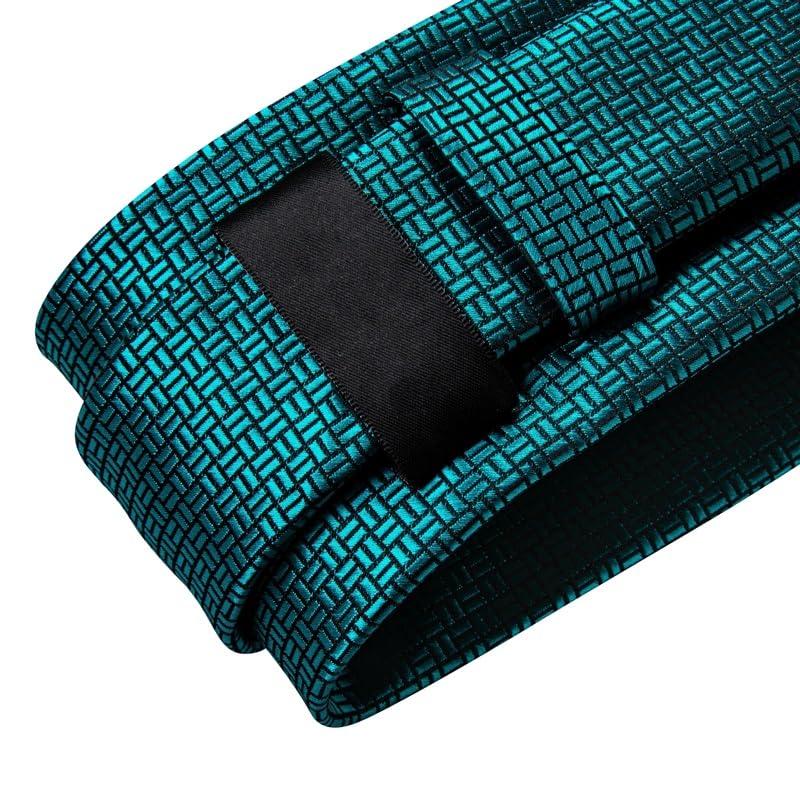 Corbata de seda para hombre diseño sólido para boda miniatura 5