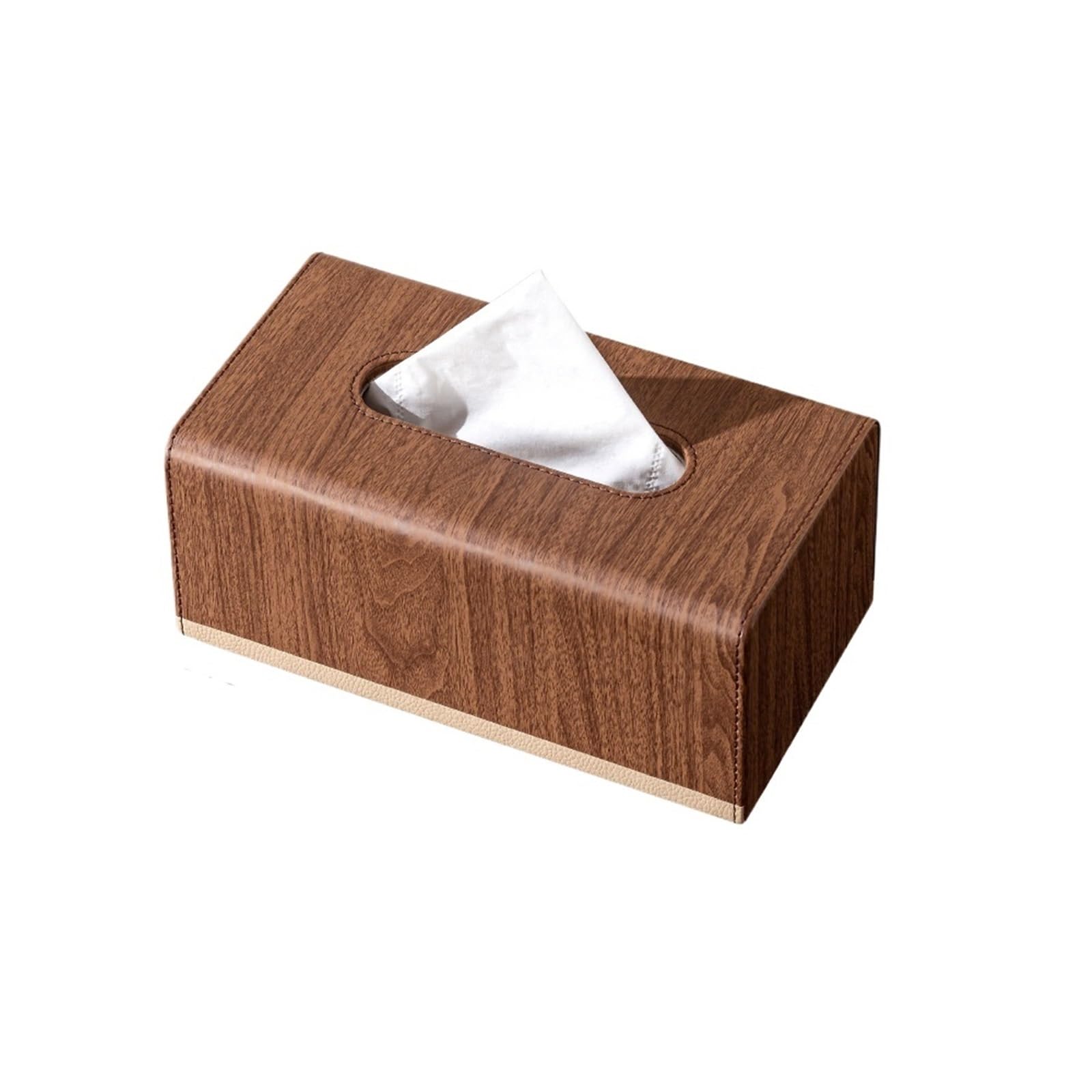Tissue Modern Leather Napkin Facial Dispenser High-end Desktop Tissue Box Cover For Hotel Office