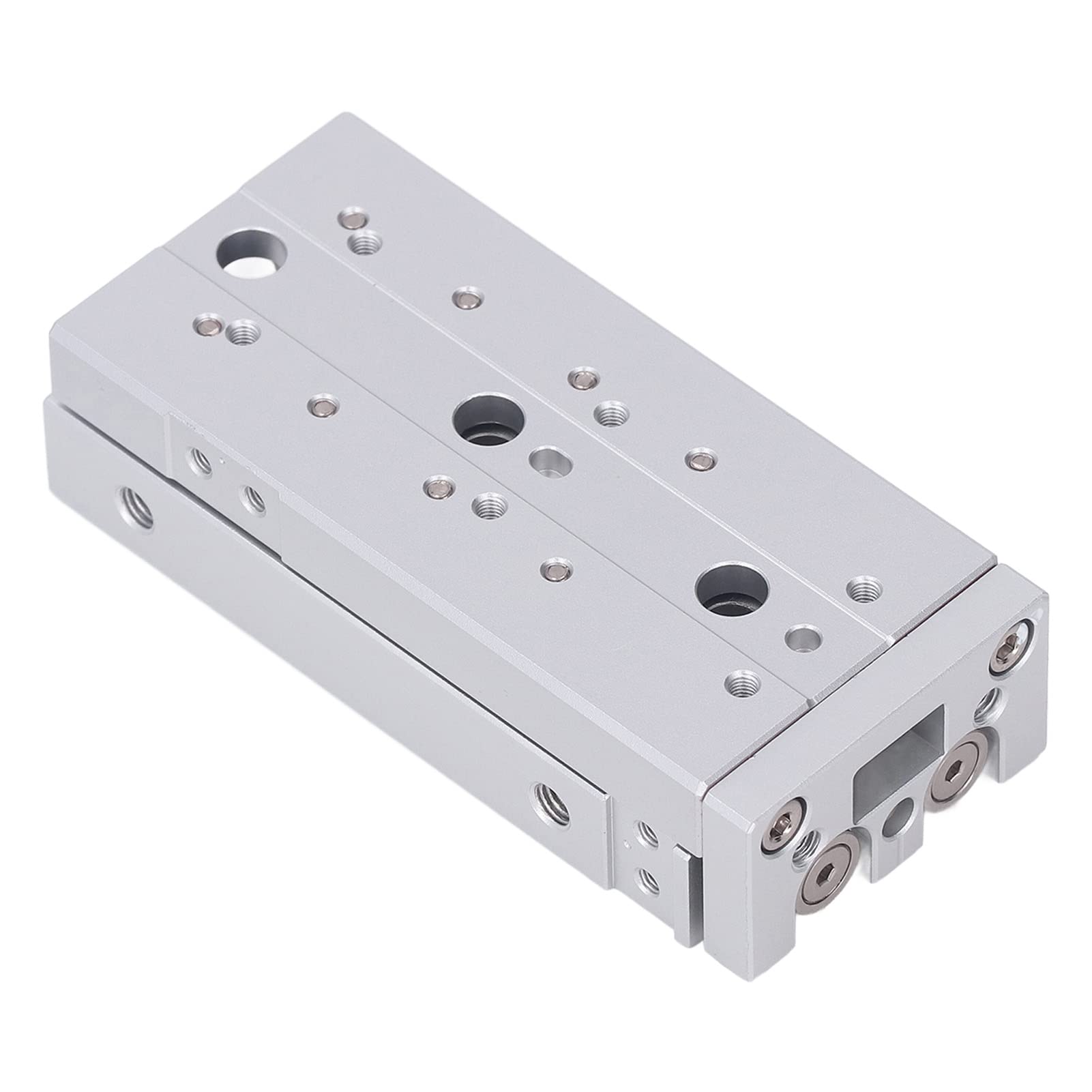 KIMISS Cilindro Neumático de Doble Acción de Doble Vástago Cilindro de Aire Neumático M5x0.8 de Aleación de Aluminio y Acero Inoxidable para Aplicaciones Eficientes de Tuberías y