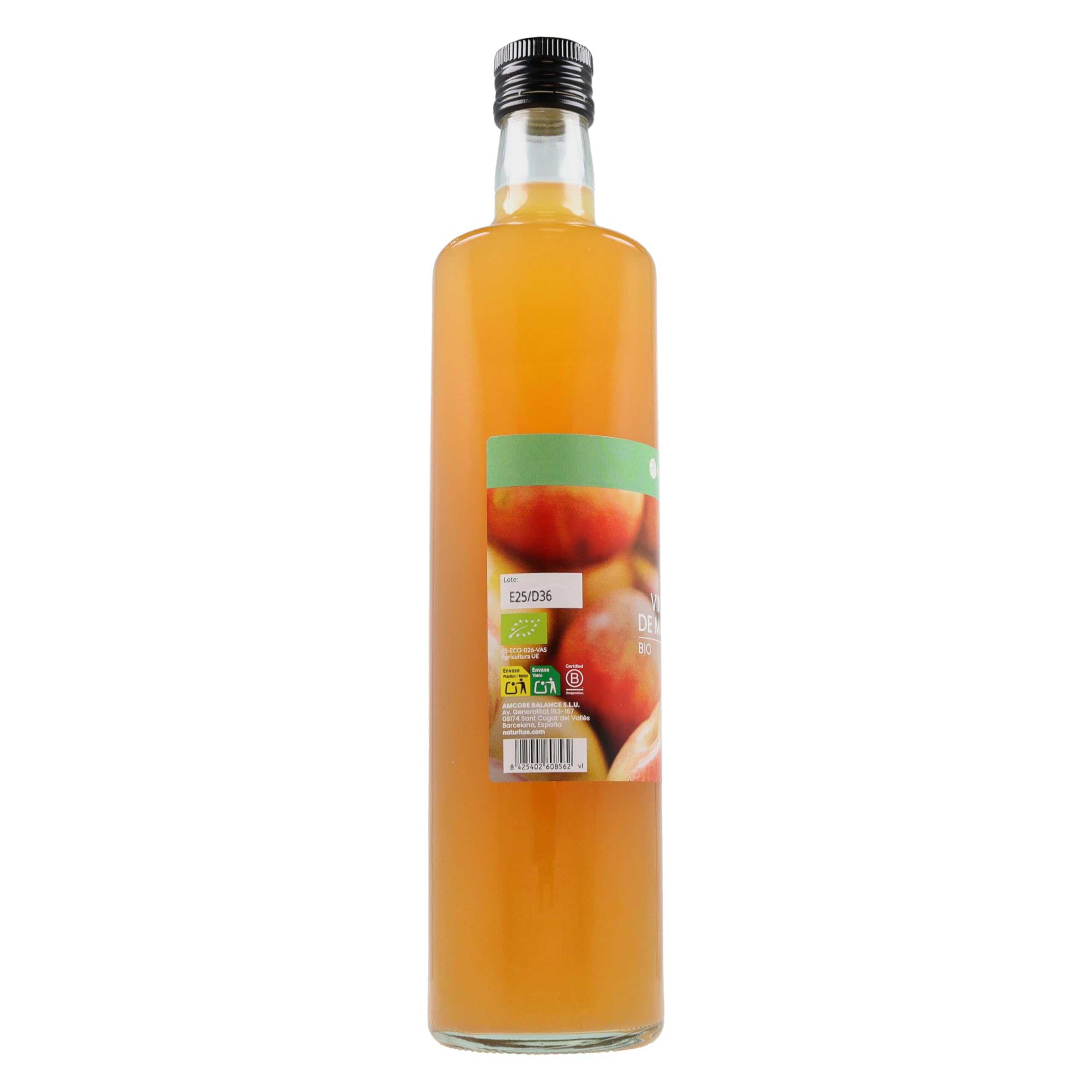 Naturitas Essentials Vinagre de Manzana BIO 750 ml Sin Filtrar Ecológico Vegano Keto