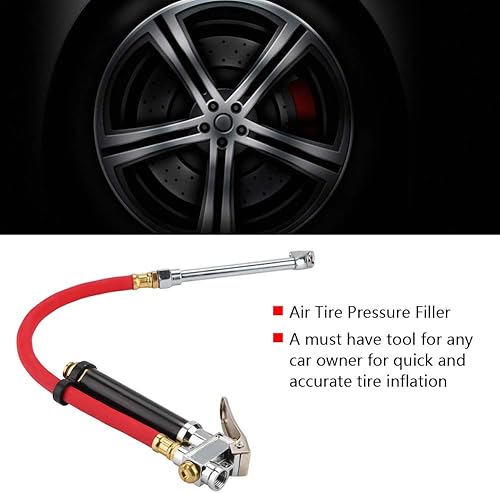 Miniatura 8 de Llenador de neumáticos de calibre de aire, medidor de llenado de aire comprimido, medidor de presión de neumáticos de mano, medidor de inflado,