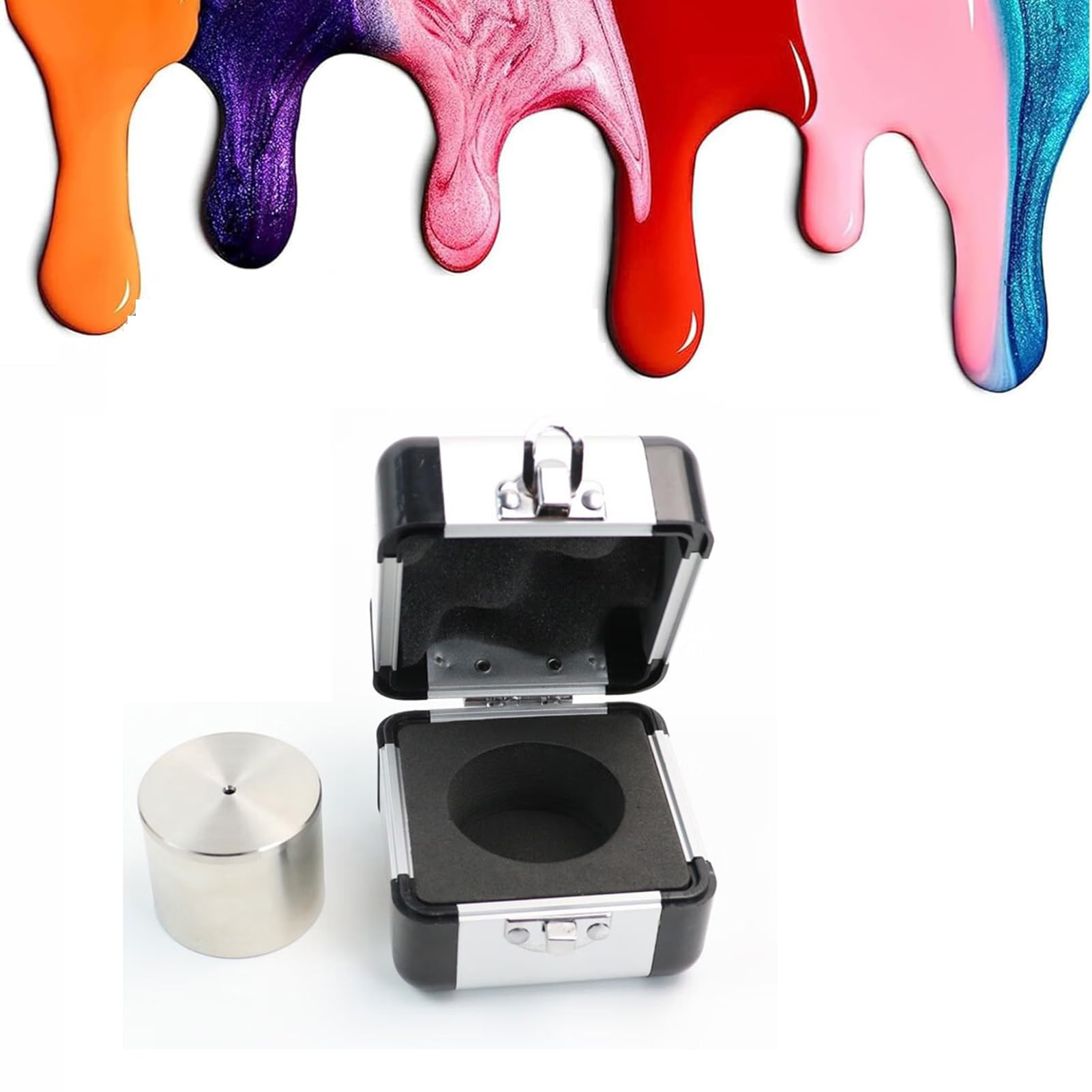 Ltejumq Multicolor 50Ml Stainless Steel Density Specific Gravity Cups, Specific Gravity Cup For Determine The Specific Gravity Of Paint And Similar Materials, Easy To Use