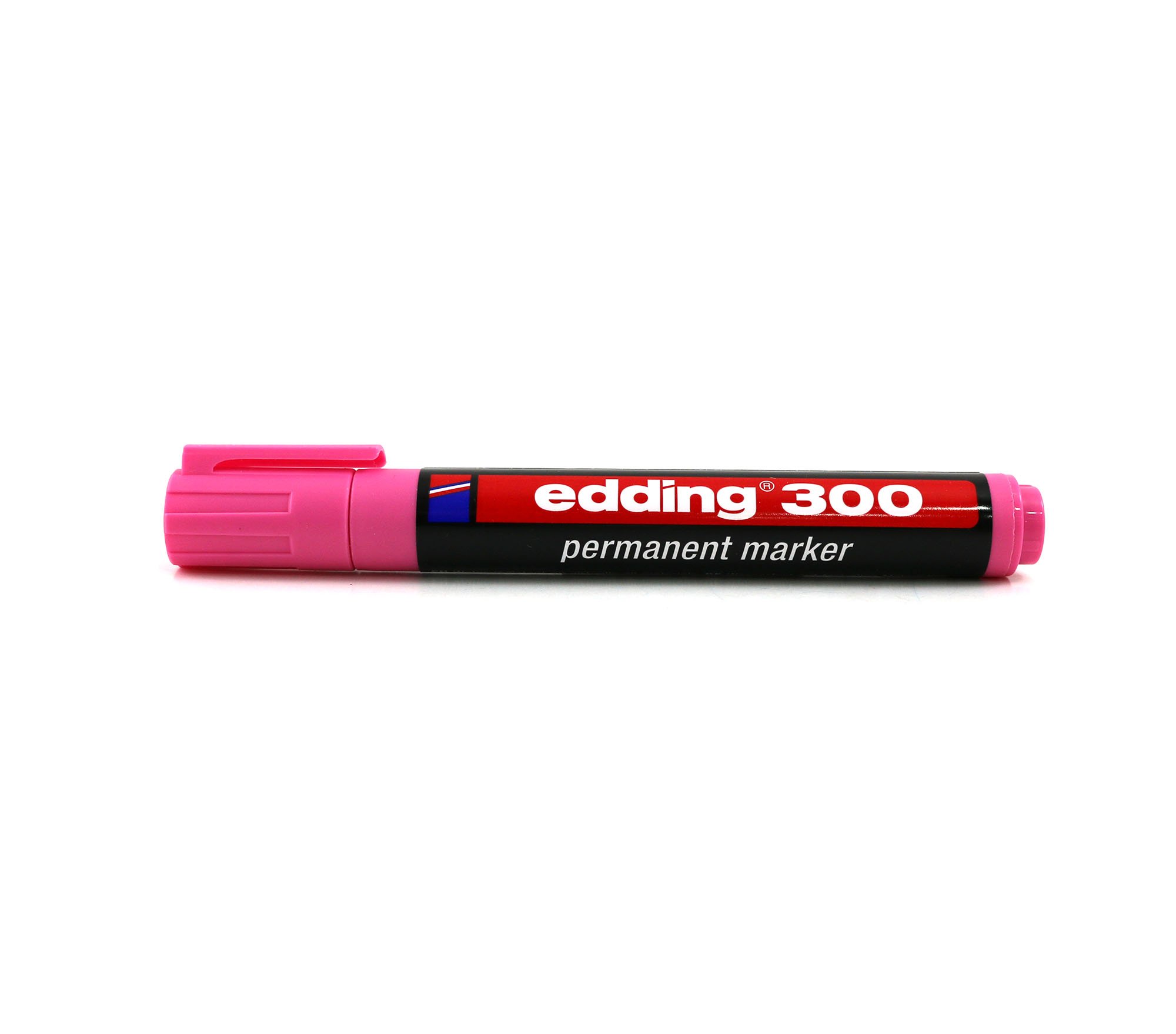 edding 300 Permanent Marker - Pink - 1 Marker Pen - Bullet Tip 1.5-3 mm - Waterproof, Quick-Drying, Indelible Markers - For Cardboard, Plastic, Glass, Wood, Metal
