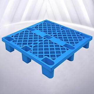 Warehouse Pad，Moisture Proof Cargo Pallet Cargo Pallet Grid Design is Used to Ensure Good Air Circulation and Keep The Lower Items Circulating (Color : Blue, Size : 120x120cm)