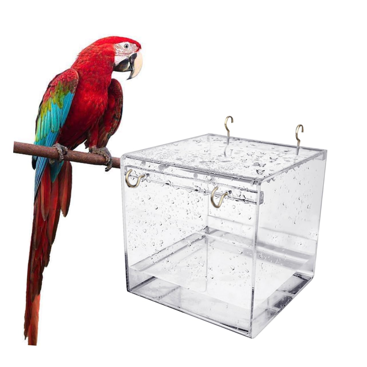 VICASKY Vogelbadkäfig für Kleine Vögel und Kanarienvögel, Abgedeckt