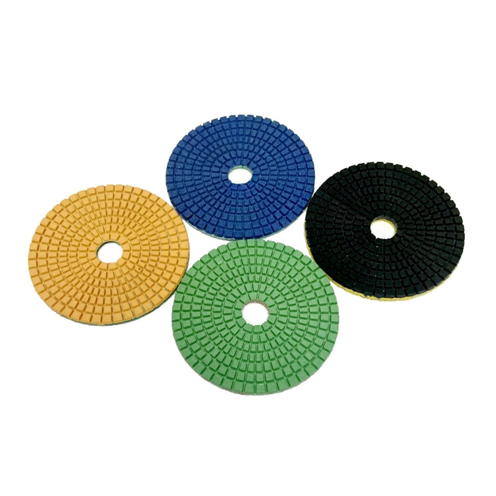 CAREG 10 sztuk 4 Cal mokre diamentowe podkładki polerskie 100mm elastyczny marmurowy pad polerski pasuje do granitu kamień tarcza szlifierska 4DS3 Durable (Size : 100, Color : 10 PCS_4 INCHES)