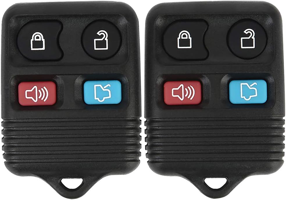 Keyless Remote EDLUX 4 Button Key Fob Replacement Compatible for Ford Explorer, Remote Entry Transponder CWTWB1U331, GQ43VT11T