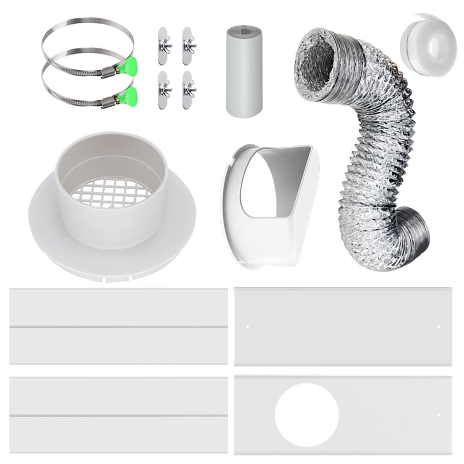 Kit de ventilación para secadora de interiores, paneles de sellado de