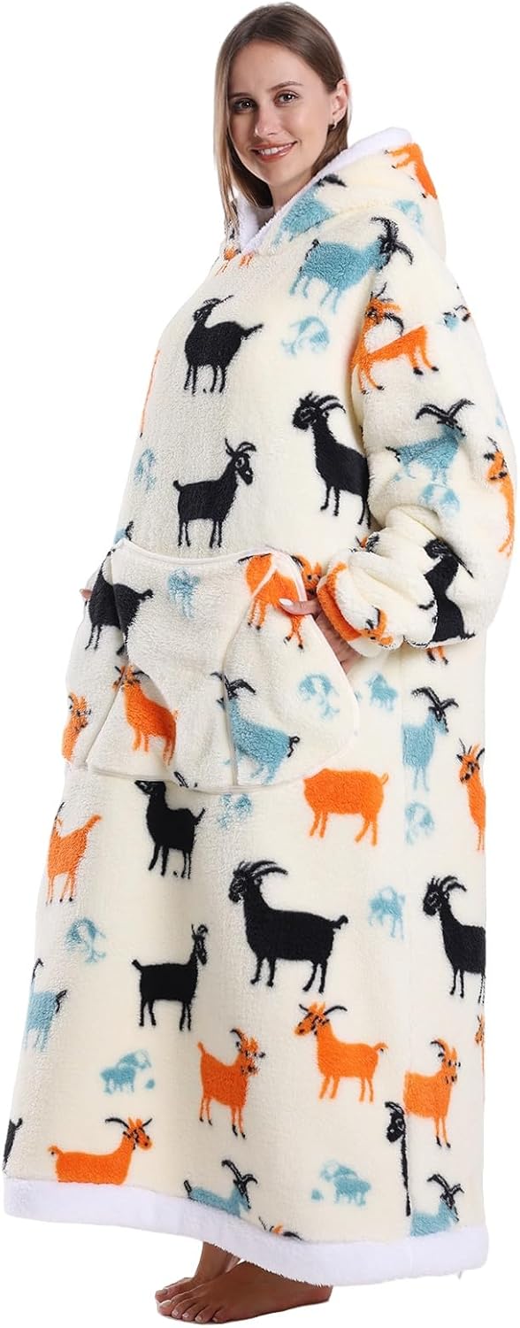 2025 Women Wearable Blanket Hoodie, Cute Oversized Soft Comfy Warm Hoodie Blanket, Mothers Day Gifts for Mom - Image 3