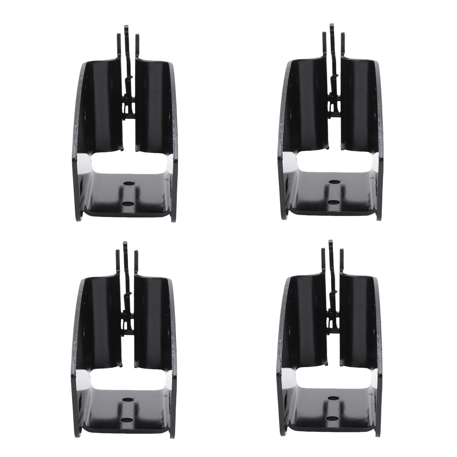 Asixxsix Embouts de rails E-Track pour poutres en bois, lot de 4. Accessoires réglables pour rails E-Track : installation facile. Accessoires pour remorques fermées. (Électrophorèse, noir)
