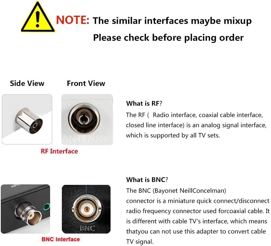 Miniatura 4 de SAIZHUO Adaptador de convertidor HDMI a BNC - Video digital HD en caja compuesta de conector coaxial BNC hembra