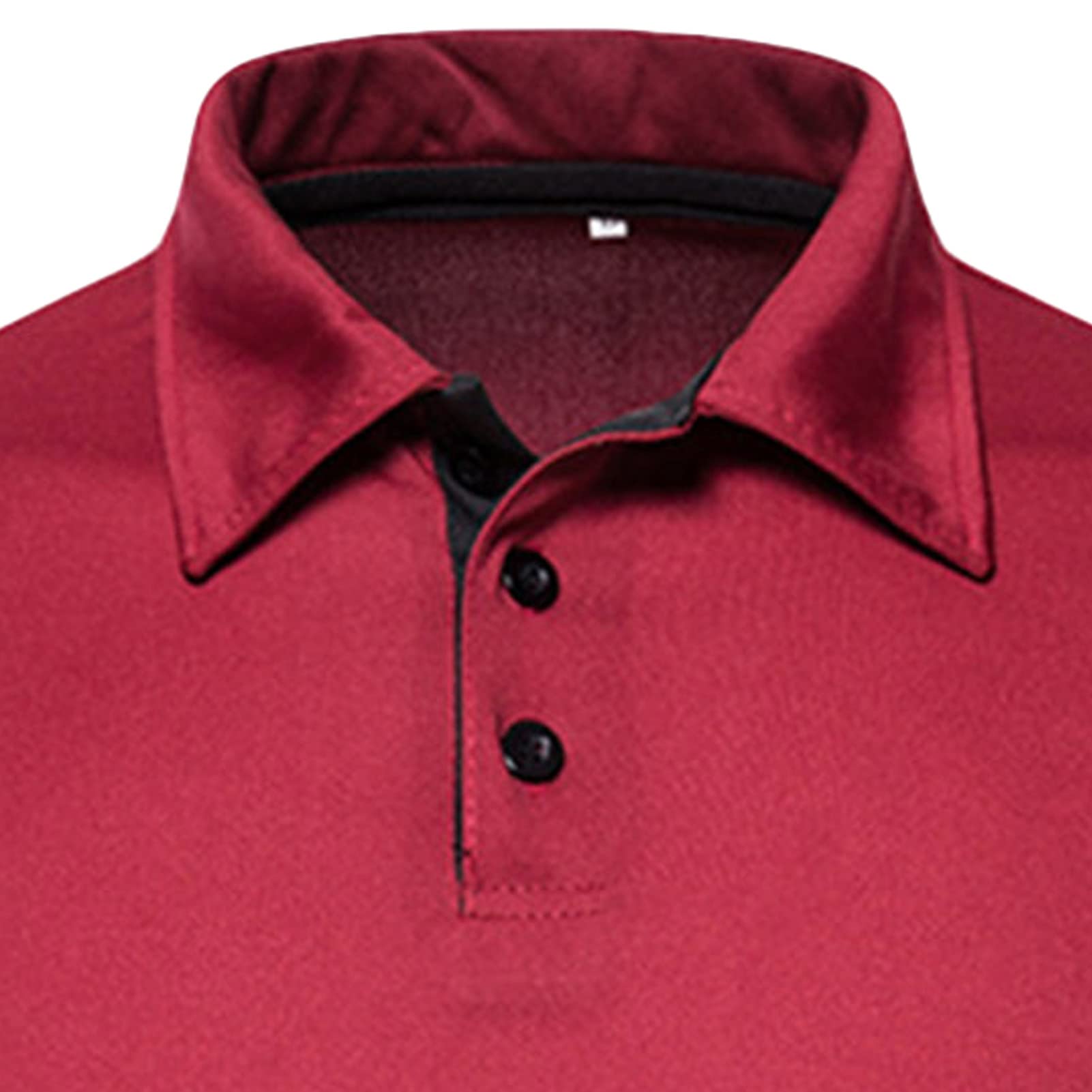 Men's Outdoor Sport Polo Shirt Casual Short Sleeve Slim Fit Golf Shirts Basic Regular Fit Solid Tennis Shirts (Red,X-Large)