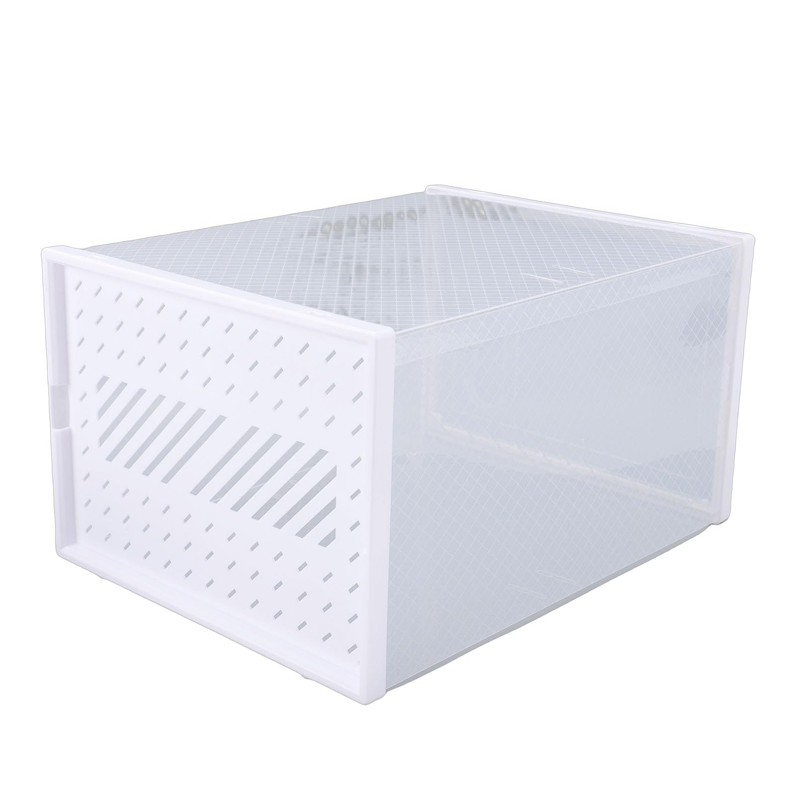 Caja de Zapatos Transparente Grande con Puerta Magnética, Apilable